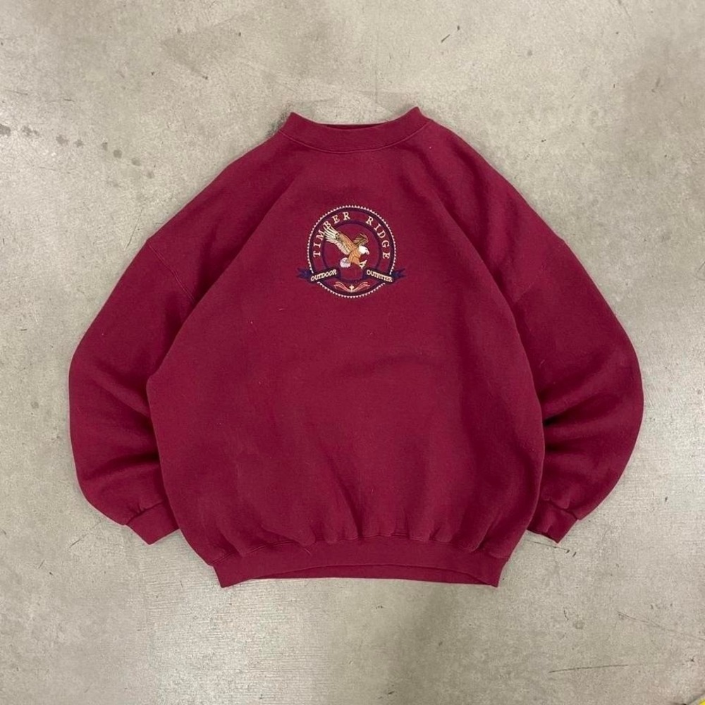 Vintage 90s‎ Tultex Timber Ridge Outdoor Outfitter Nature Embroidery Sweatshirt